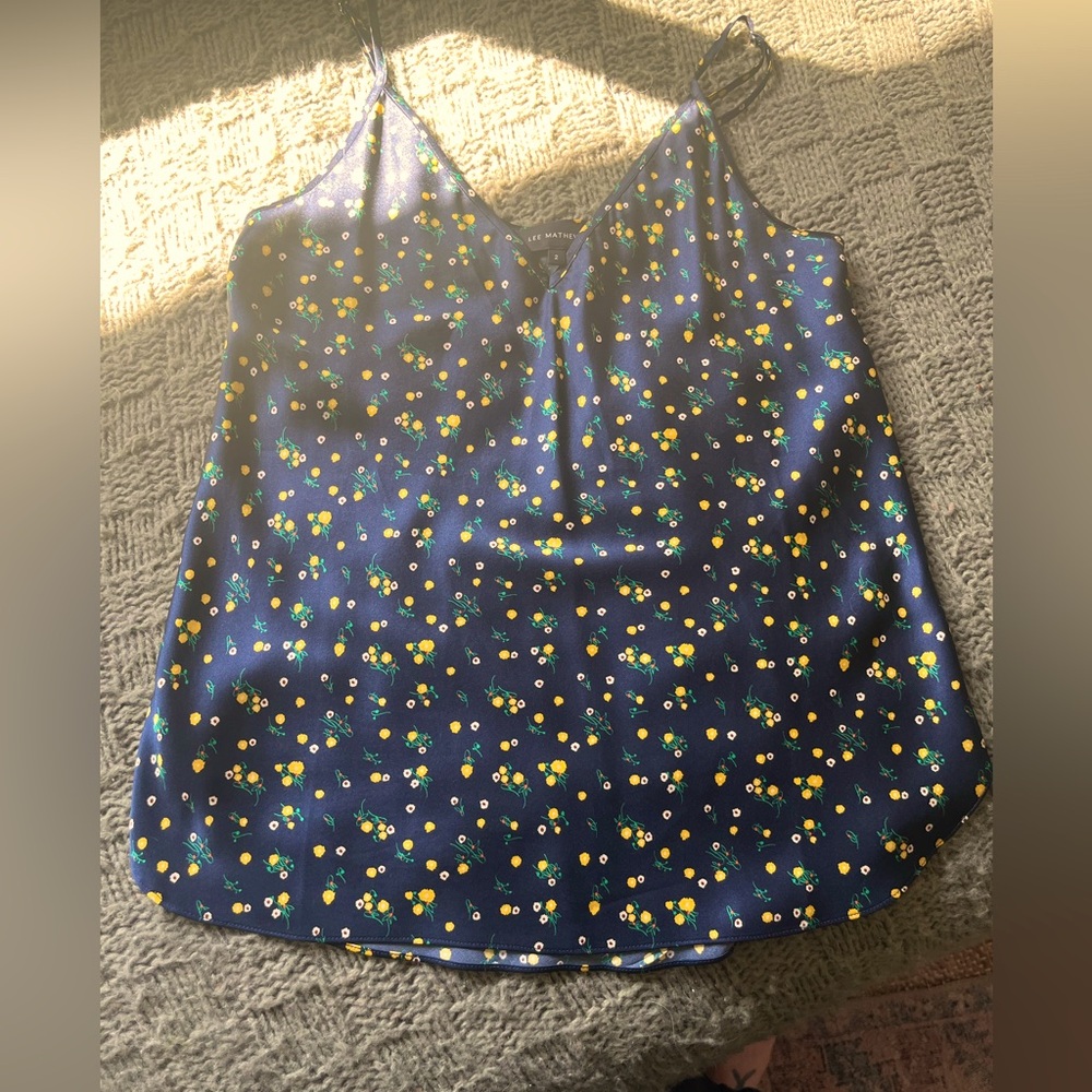 Lee Matthews silk cami never worn. Size 2 (small). Originally $315